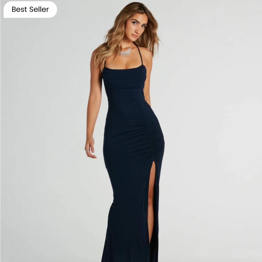 Ashley Sleeveless Bow Mermaid Formal Dress